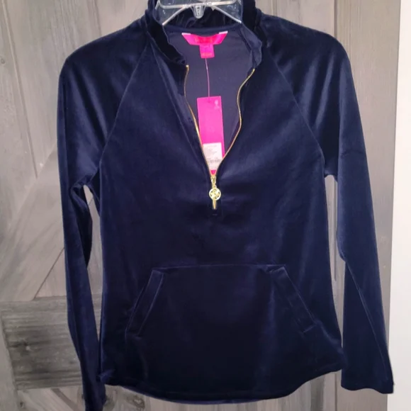 Lilly Pulitzer Skipper Round Hem Velour Popover - Picture 6 of 9